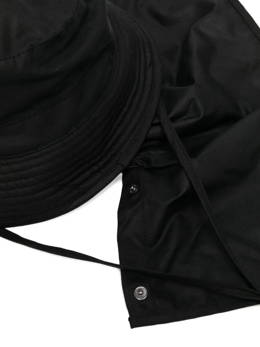 Kaptain Sunshine x Barbour vissershoed met cape - Zwart