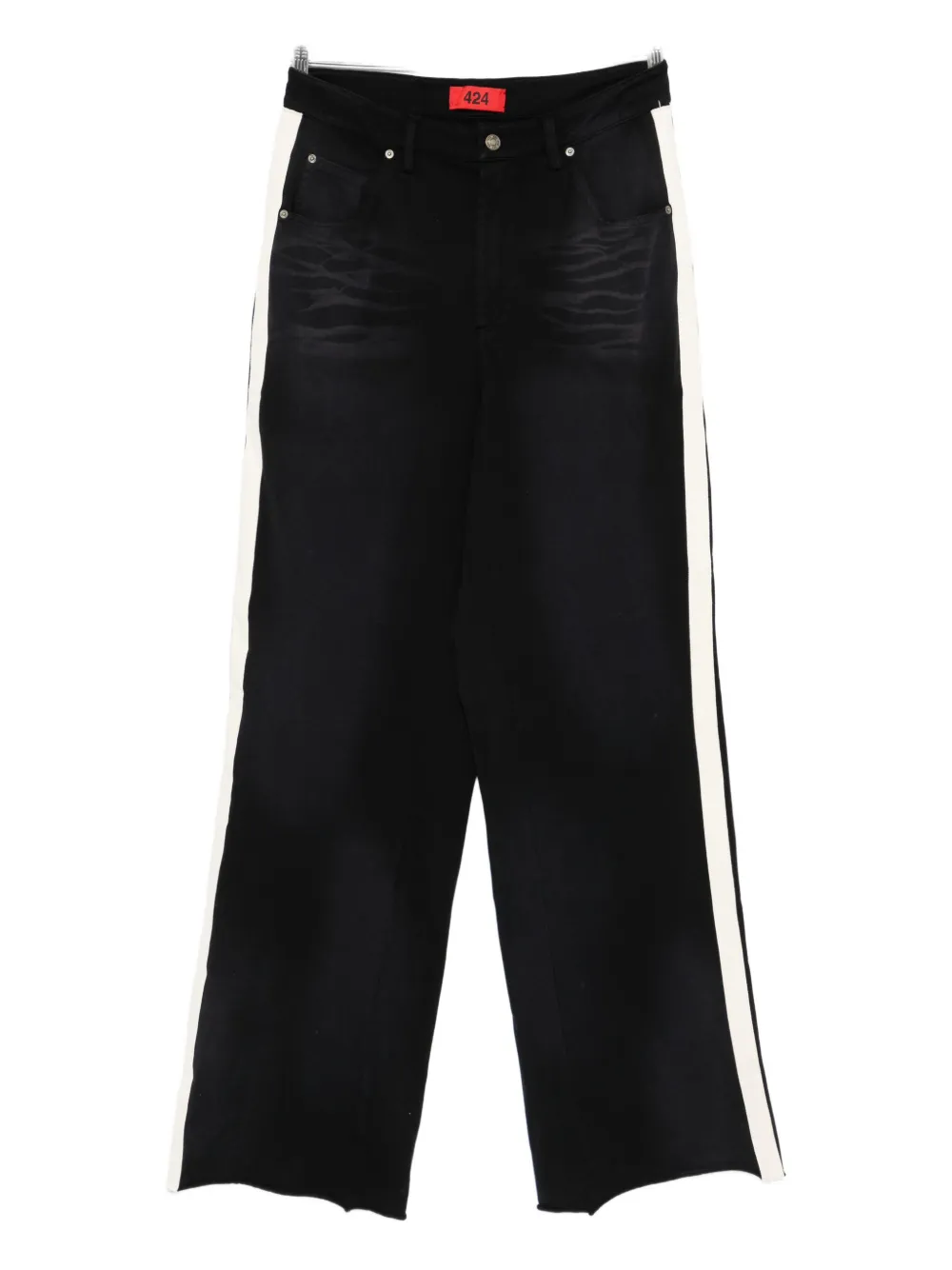 424 Pantaloni con dettaglio a righe - Nero