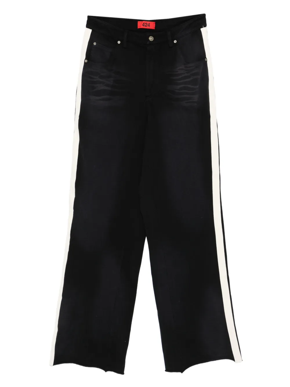 424 stripe-detail trousers | Black | Image 1