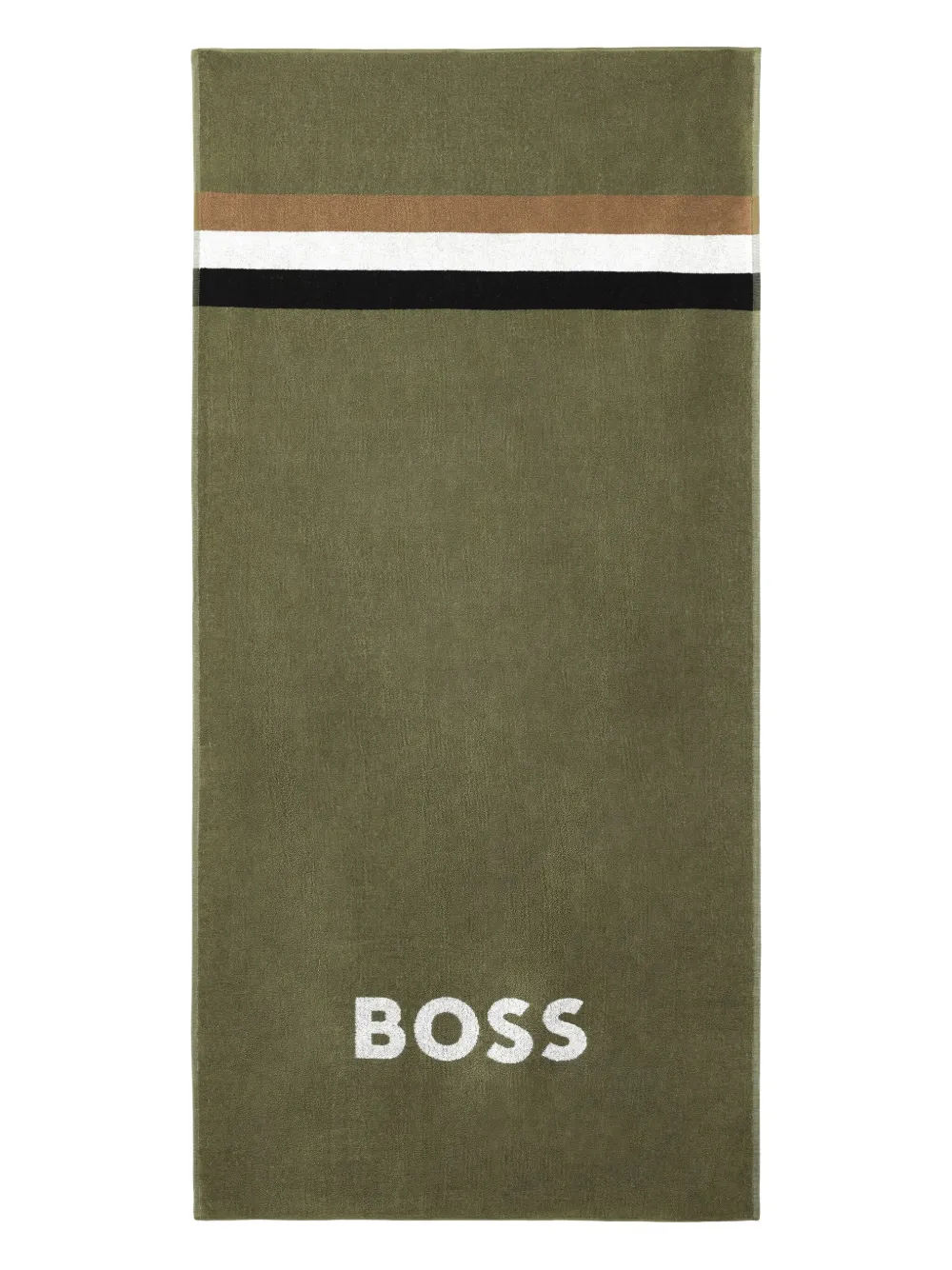 BOSS logo-embroidered beach towel | Green | Image 1