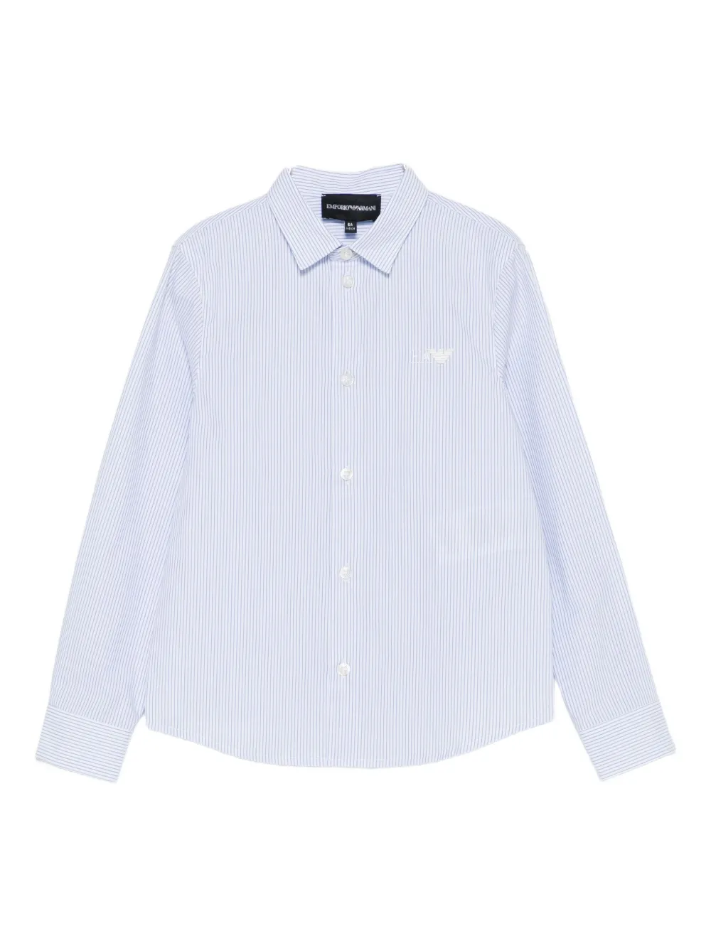 Emporio Armani Kids long-sleeve striped shirt | Blue | Image 1