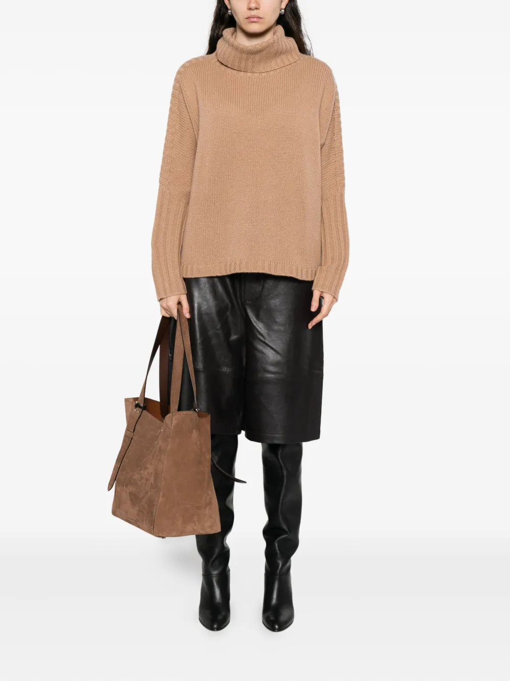 Kristensen Du Nord Turtleneck Sweater In Brown