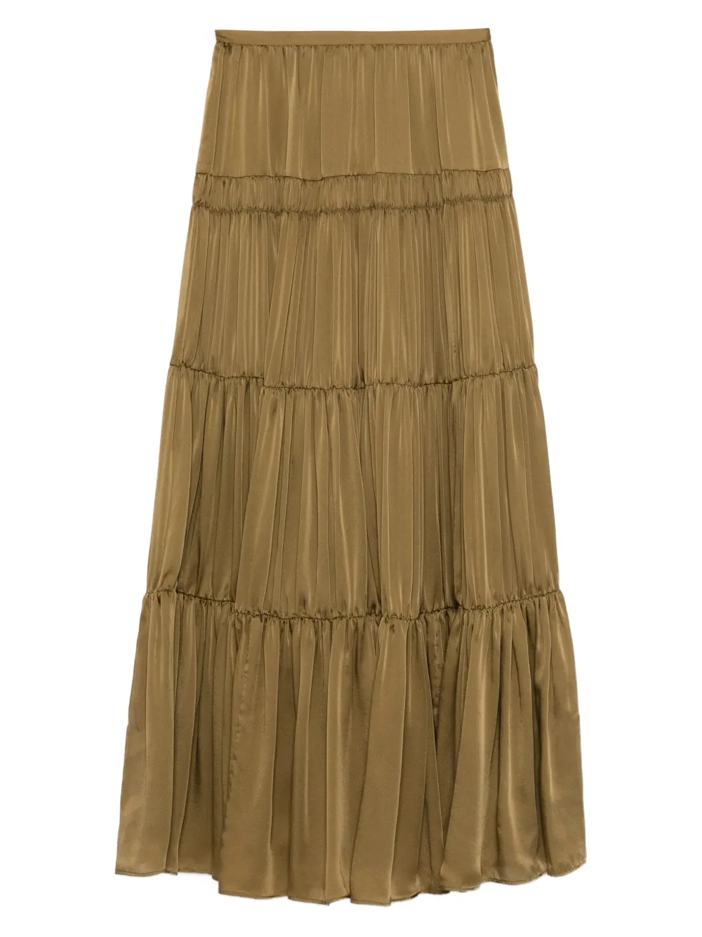 Ulla Johnson silk tiered A-line skirt | Green | Image 1