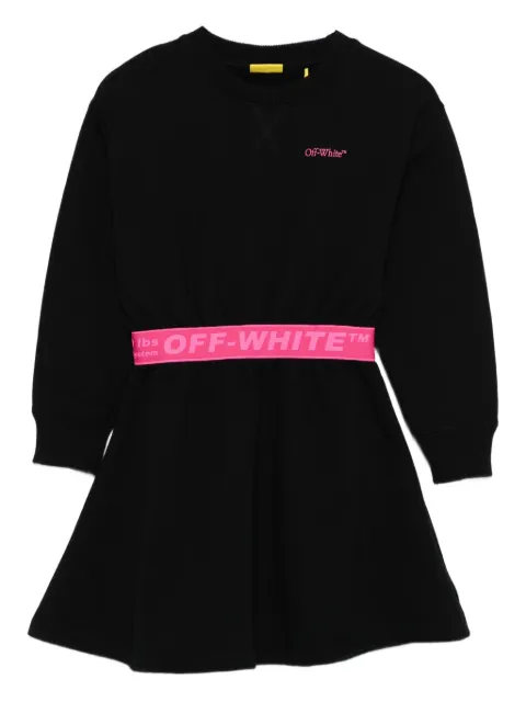 Off-White Kids vestido con pretina elástica y cuello redondo