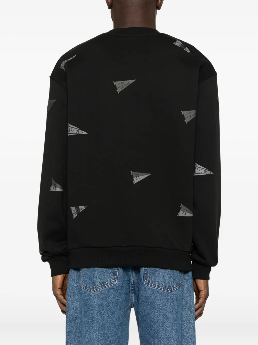 Les Deux Flag-print Sweatshirt In Black