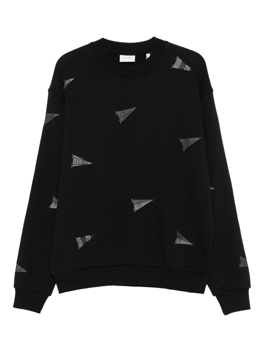 Les Deux Flag-print Sweatshirt In Black