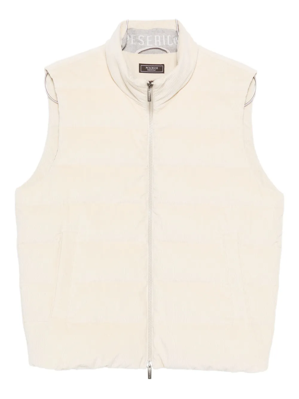Peserico Corduroy Vest In Neutral