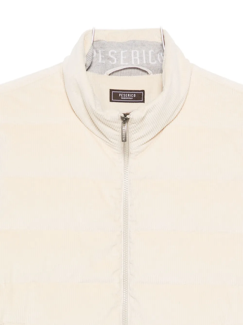 Peserico Corduroy Vest In Neutral