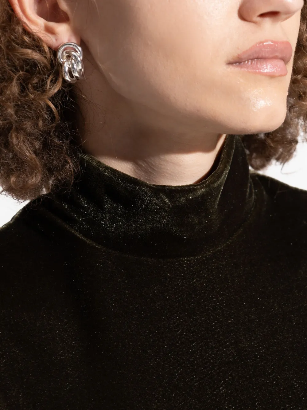 LIE STUDIO Vera knot-detail silver earrings - Zilver