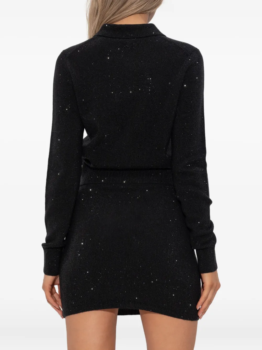 Alexander Wang Crystal-embellished Cardigan In Black