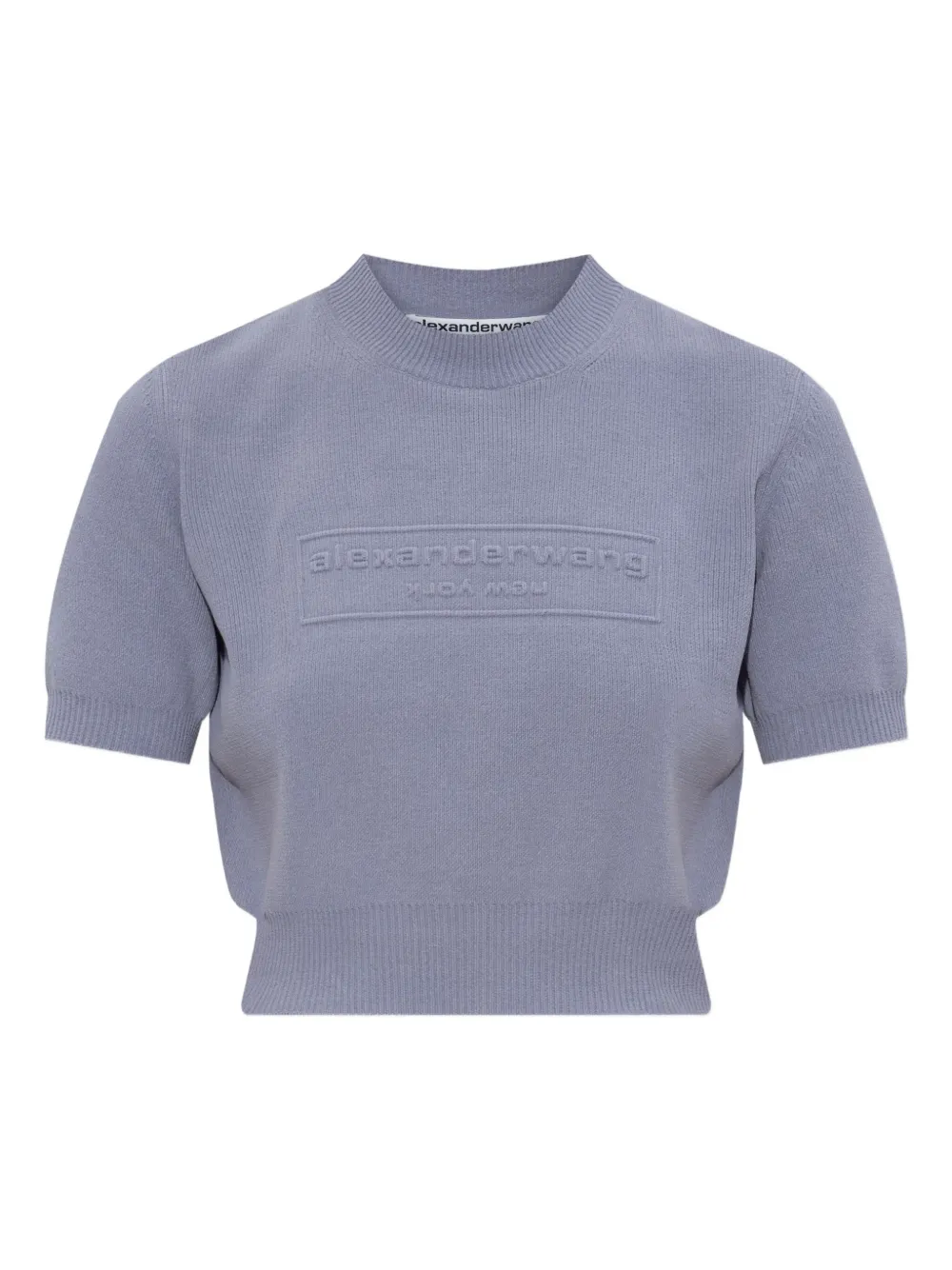 Alexander Wang embossed-logo short-sleeve top | Purple | Image 1