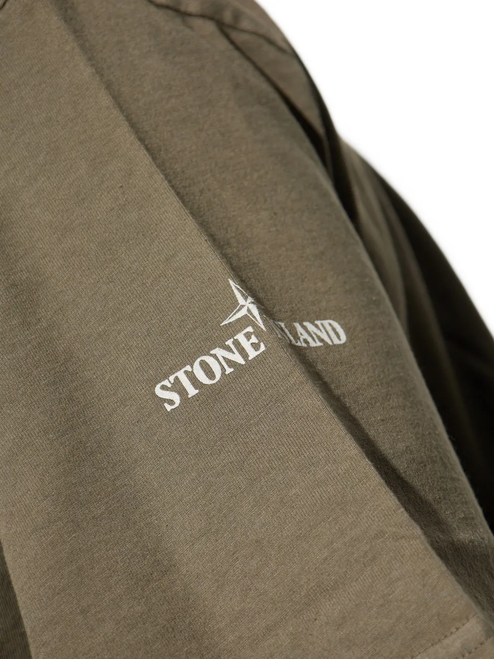 Stone Island compass-logo graphic t-shirt Groen