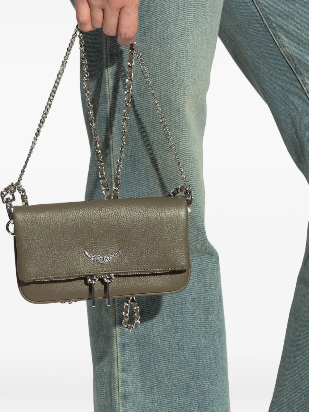 Zadig&Voltaire chain-embellished tote bag - Groen
