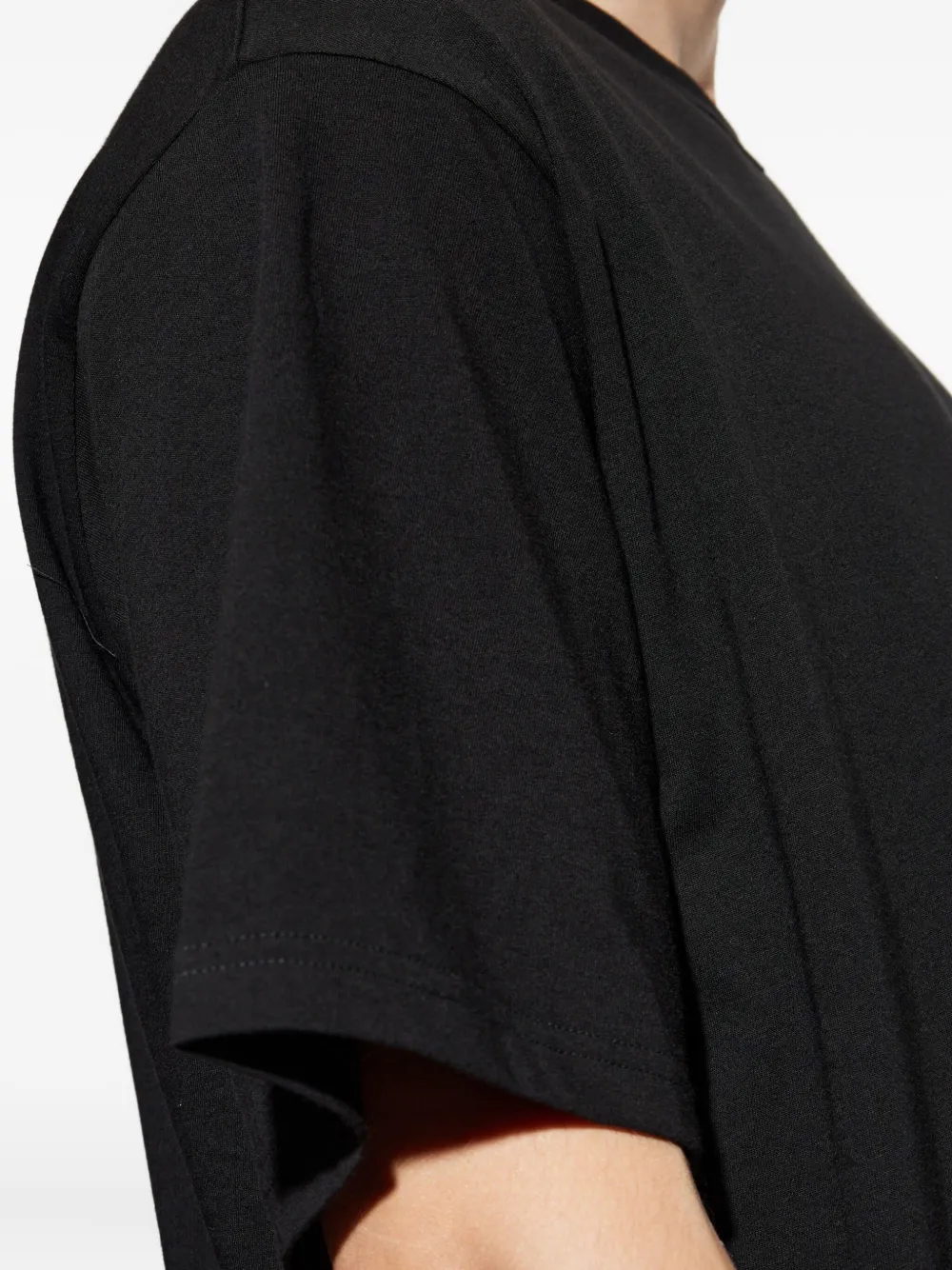 Yohji Yamamoto short-sleeve cotton t-shirt Zwart