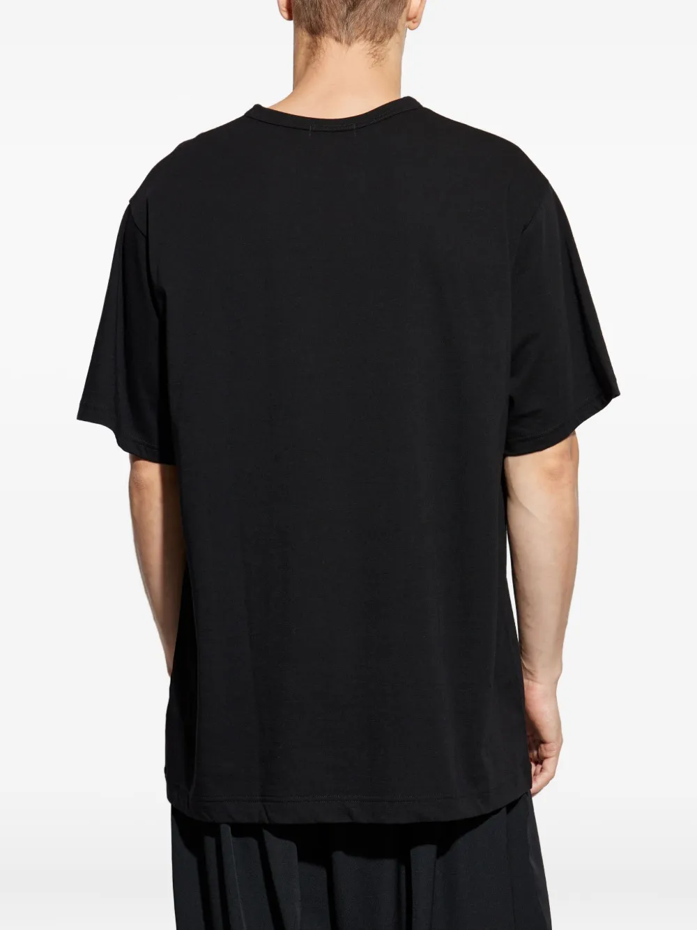 Yohji Yamamoto short-sleeve cotton t-shirt Zwart