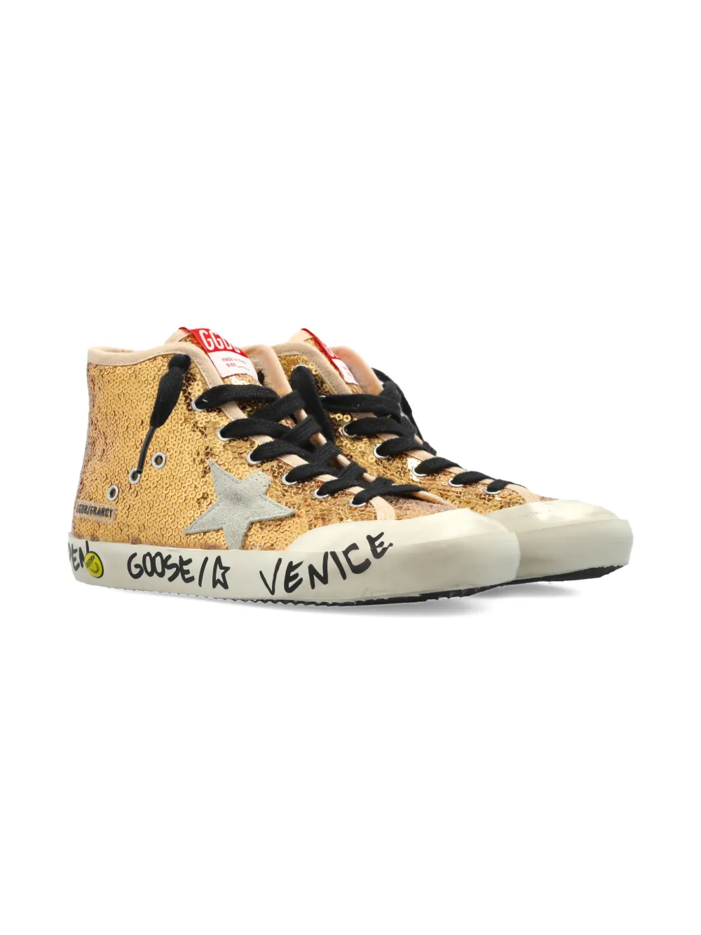 Golden Goose Kids sequin-embellish t star-patch sneakers