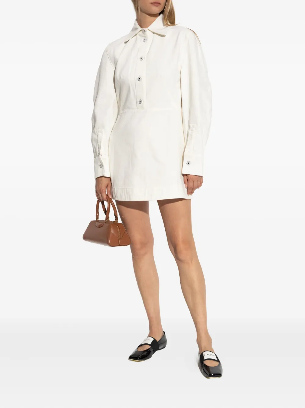 Givenchy Mini-jurk met knoopsluiting - Wit