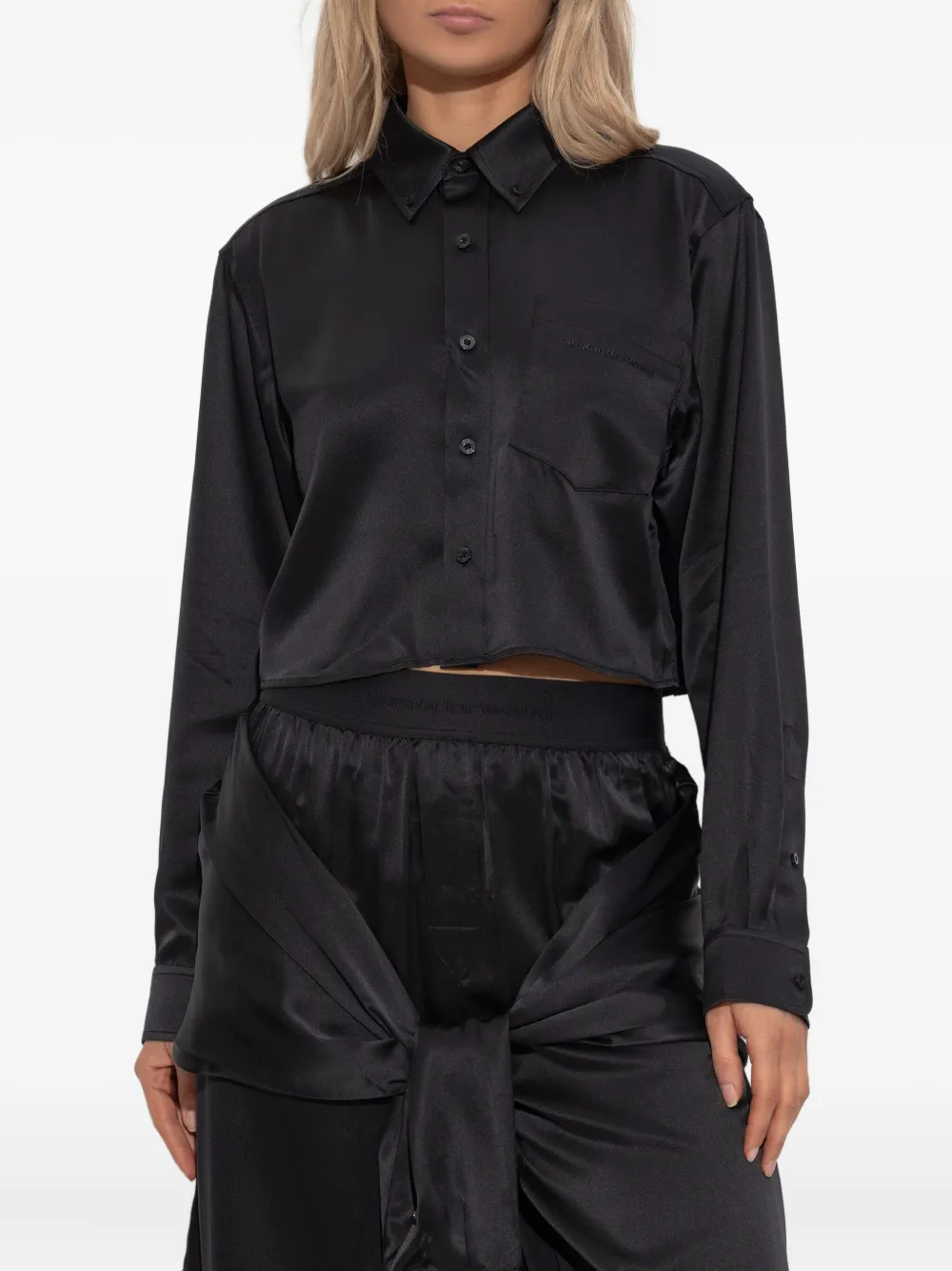 Alexander Wang Patch-pocket Shirt In Black