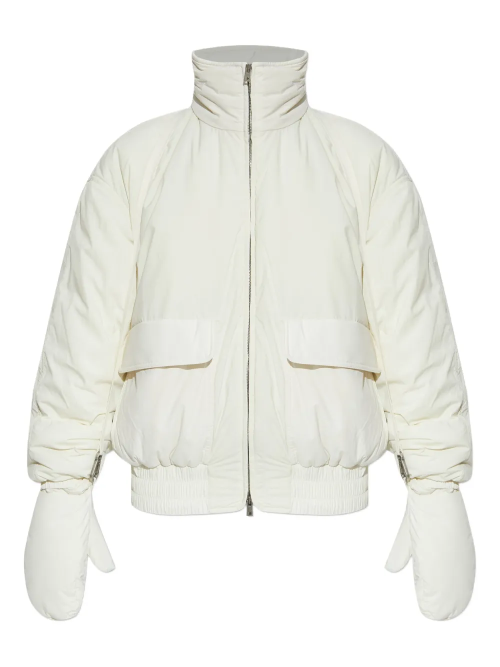 Golden Goose Flap-pockets Puffer Jacket In White