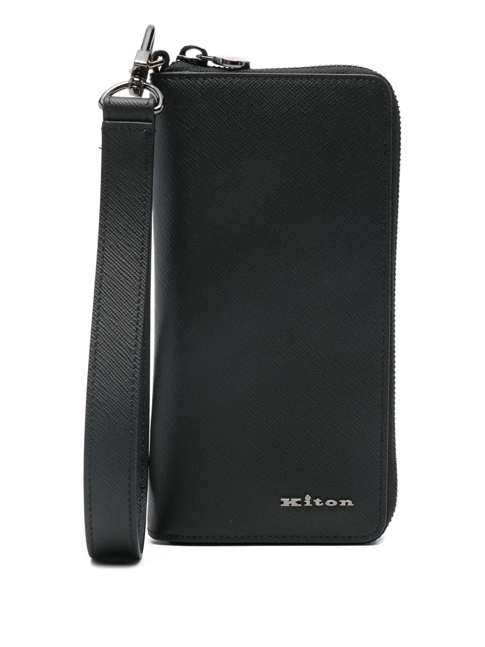 Kiton zip-around leather wallet | Black | Image 1