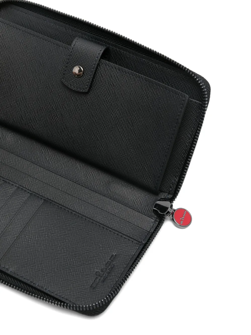 Kiton Leren portemonnee Zwart