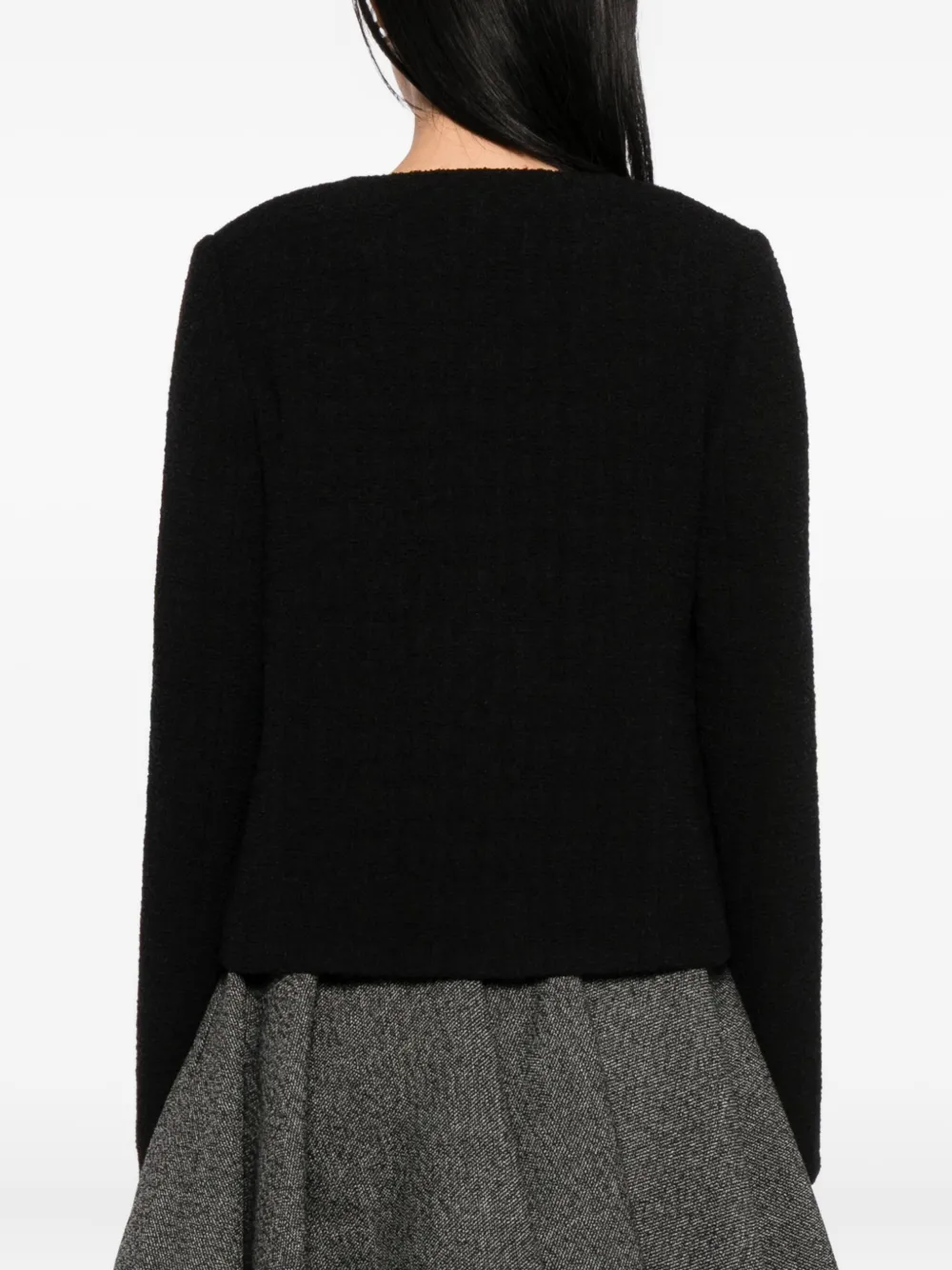 Giambattista Valli 仿羔皮呢短款夹克 In Black