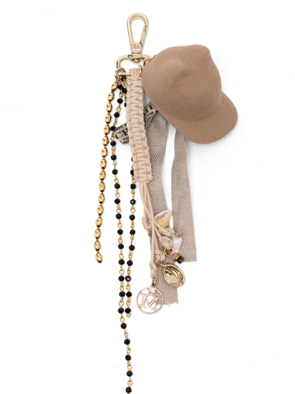 Maison Michel Martina sleutelhanger Beige