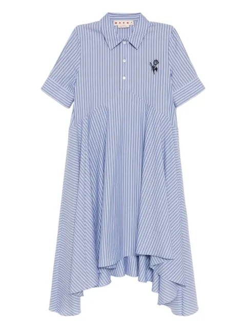Marni tulip-embroidered striped dress