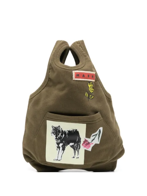 Marni tote con estampado gráfico