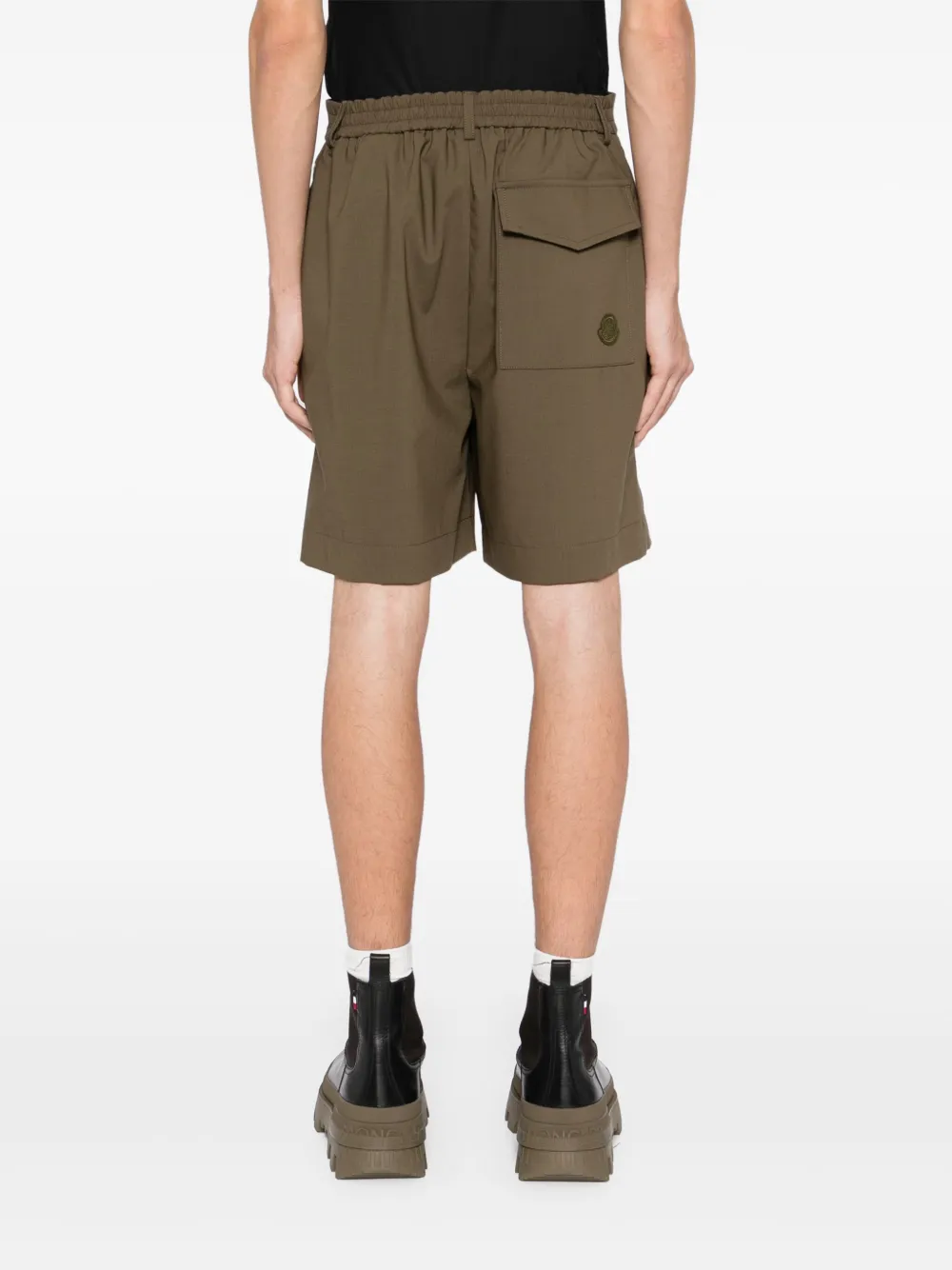 Moncler Shorts met logo Groen