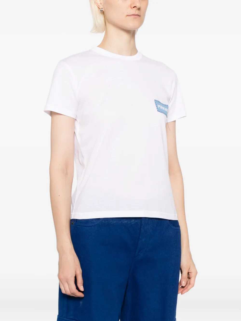 Marni Logo-patch T-shirt In Animal Print