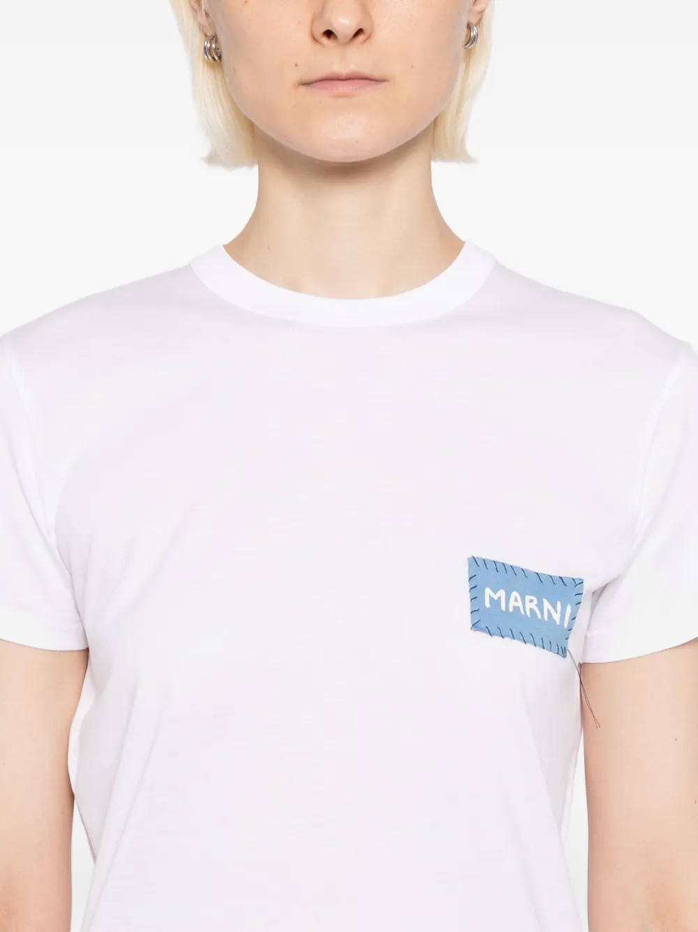 Marni Logo-patch T-shirt In Animal Print