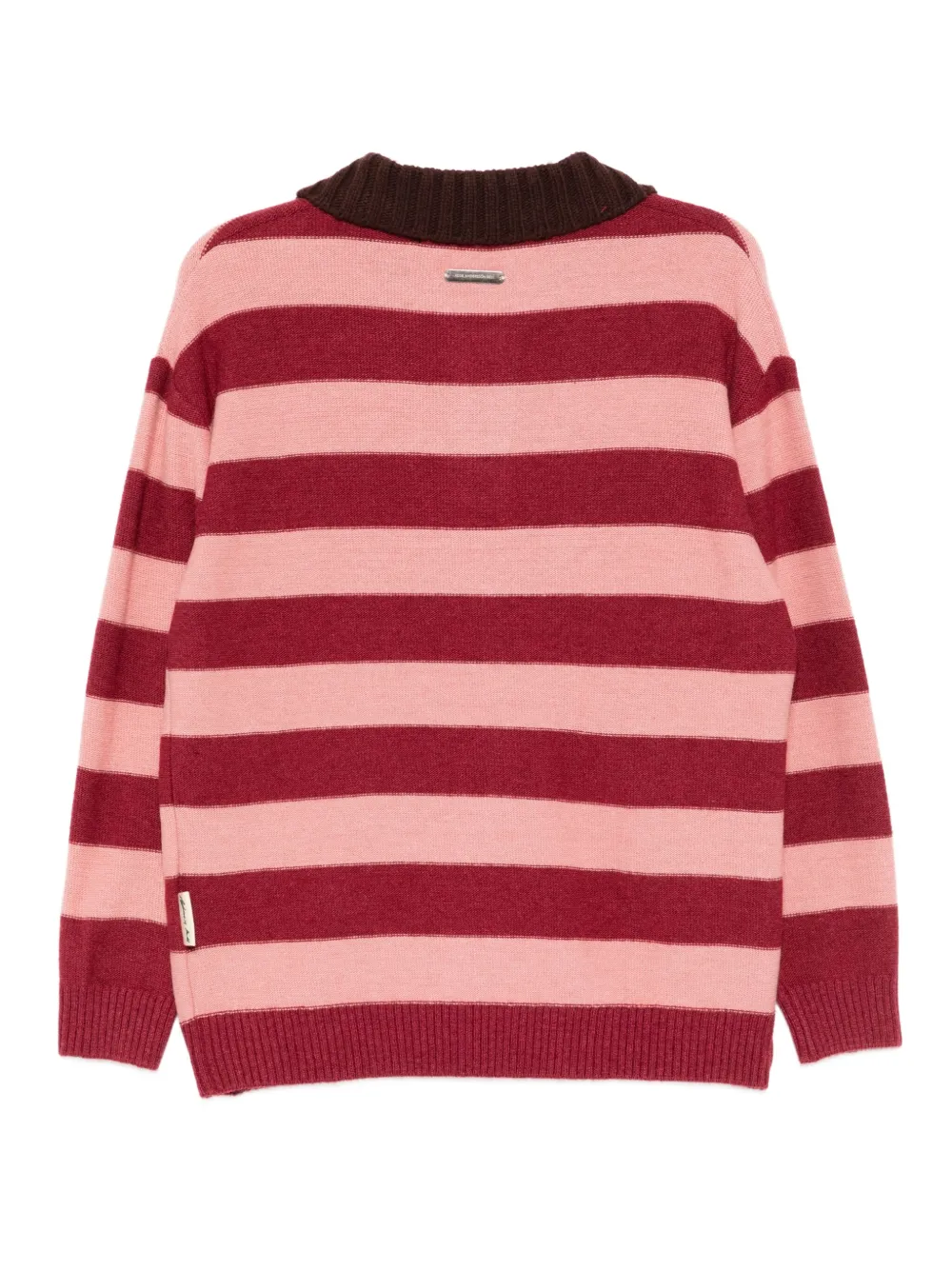 Andersson Bell Gestreepte polotop met geborduurd logo - Roze