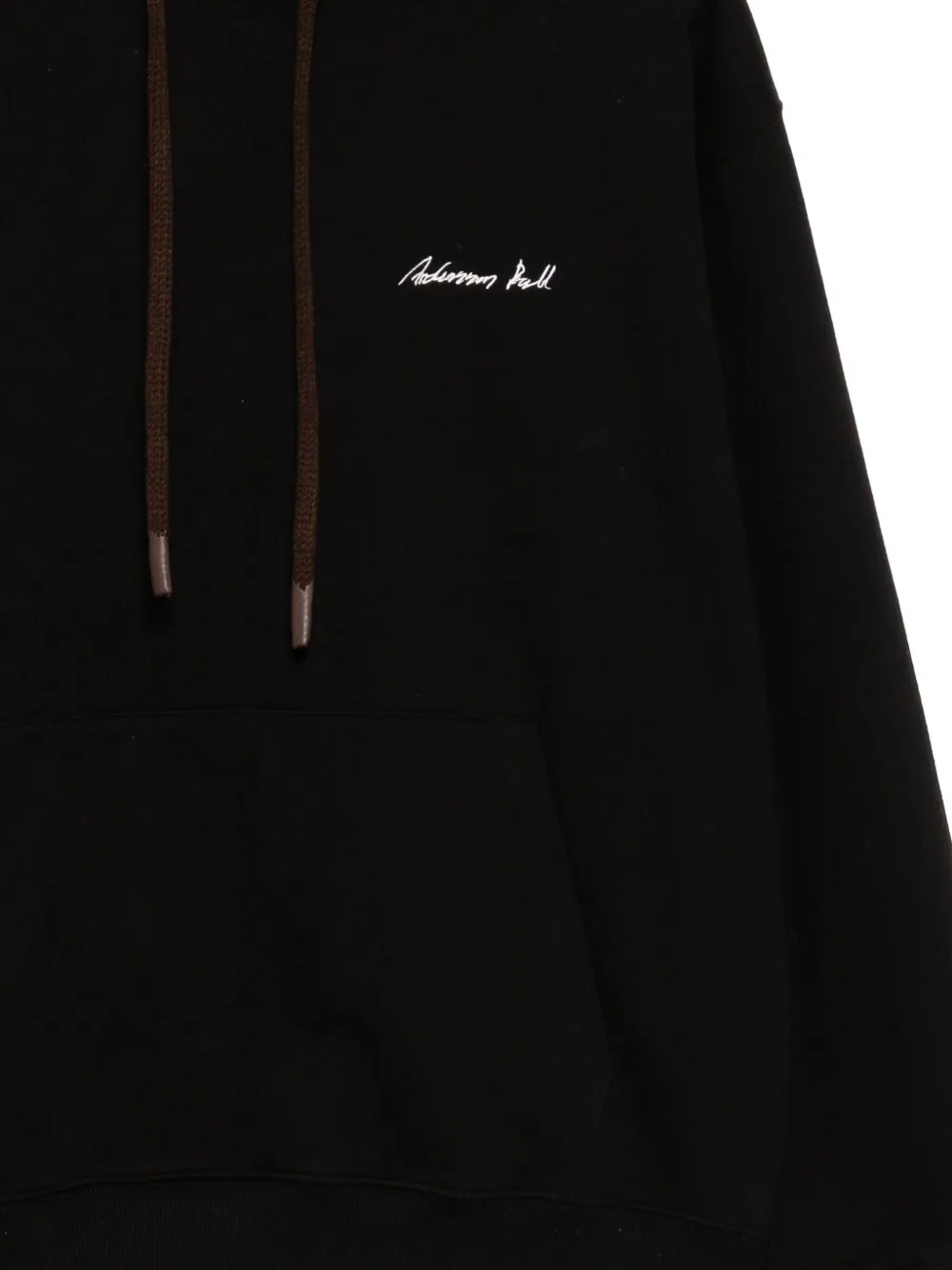 Andersson Bell Hoodie met geborduurd logo Zwart