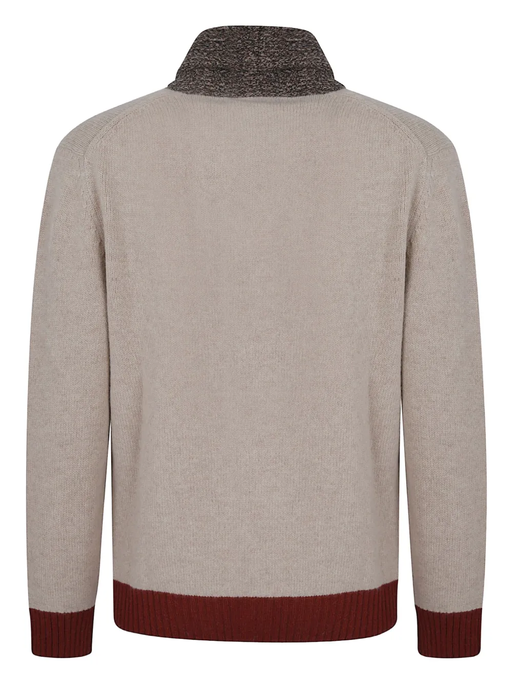 Ballantyne Shawl-collar Diamond-pattern Cardigan In Neutral