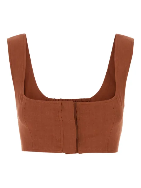 Le Kasha square-neck linen top