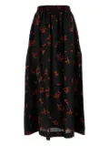 FENDI printed elastic-waist skirt - Black