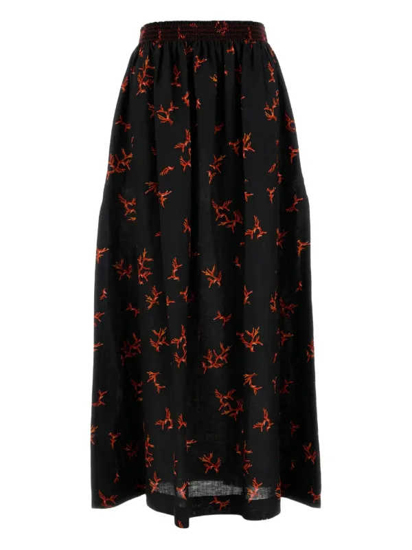 FENDI プリント スカート | ブラック | FARFETCH JP