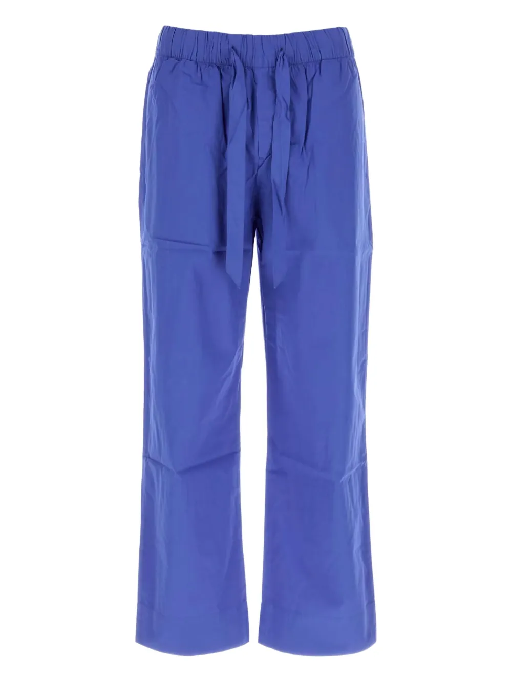 Tekla Drawstring Cotton Pyjamas Pants In Blue