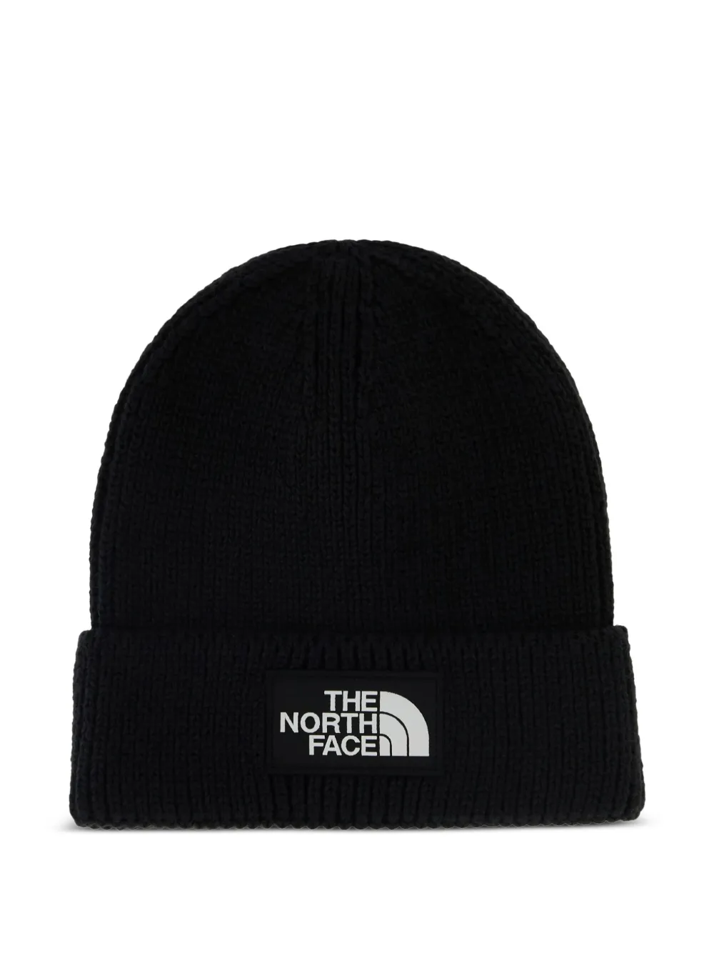 The North Face Kids ロゴパッチ ビーニー - ブラック The North Face Kids ロゴパッチ ビーニー - ブラック