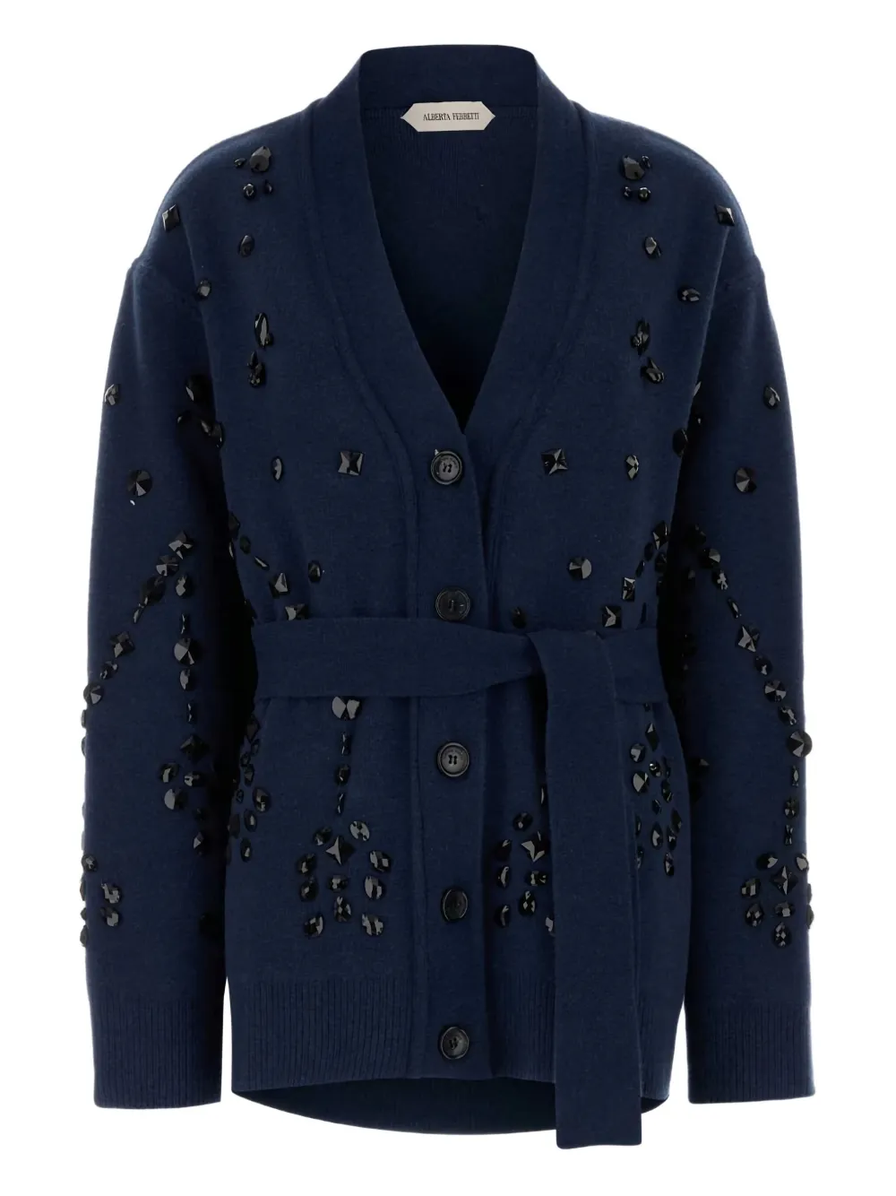 Alberta Ferretti embellished belted cardigan | Blue | Image 1