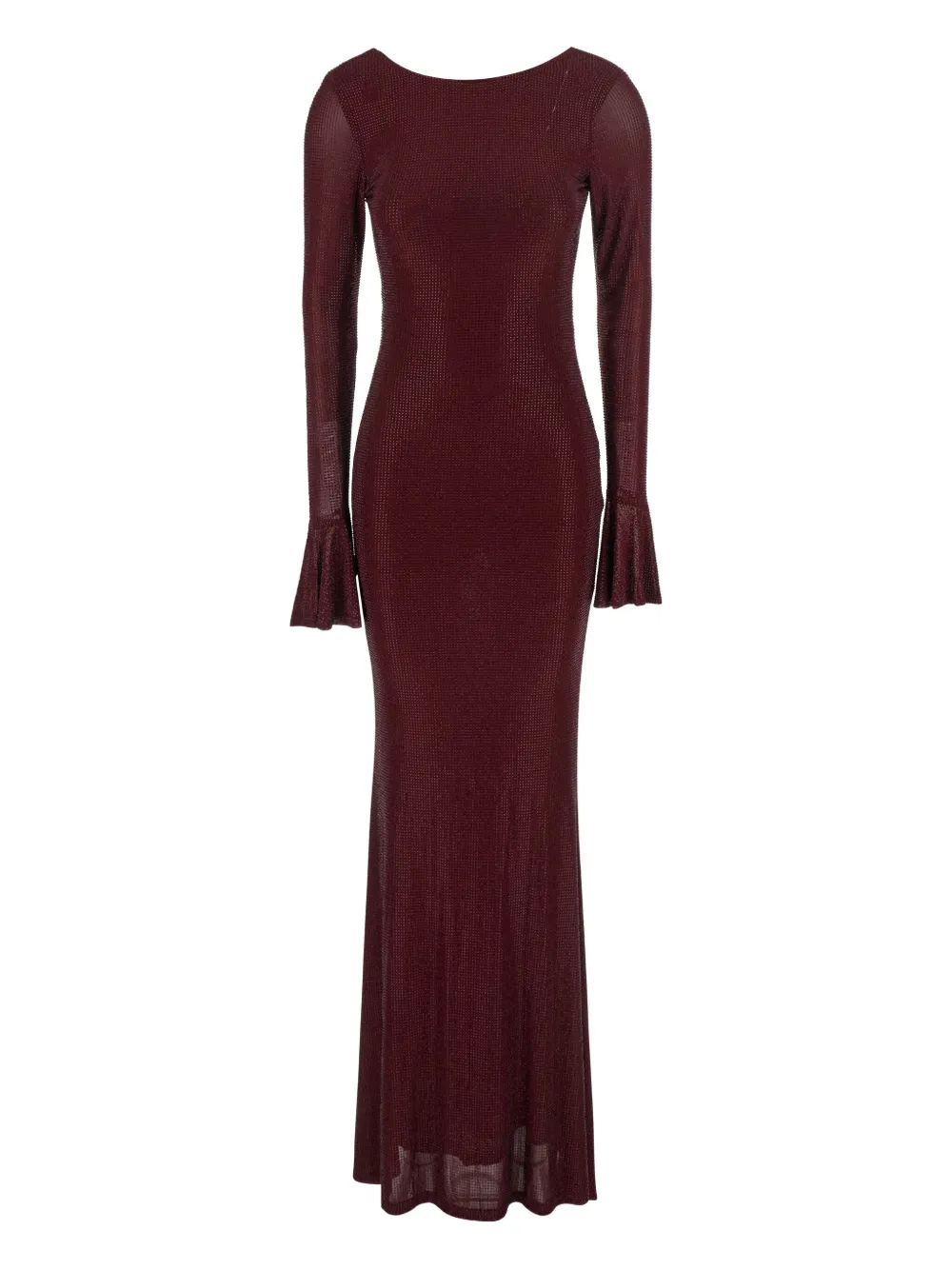 TWENTY FOURHAITCH embellished bell-sleeve maxi dress | Red | Image 1