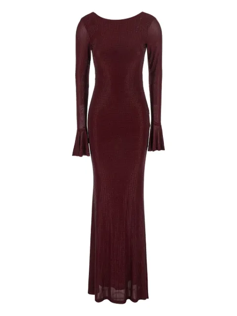TWENTY FOURHAITCH embellished bell-sleeve maxi dress