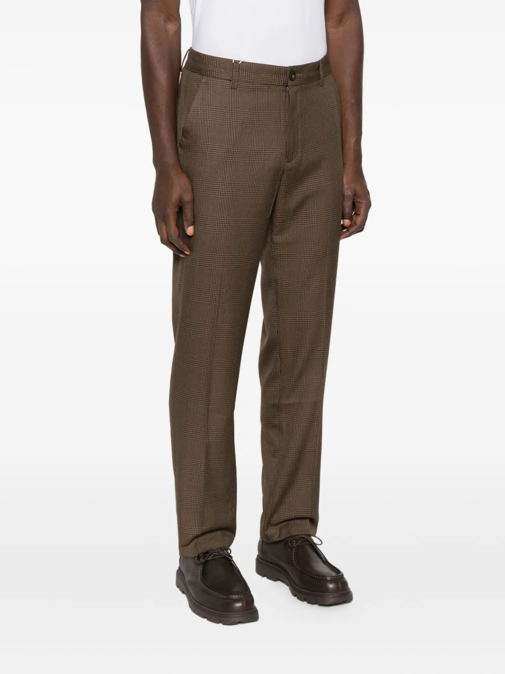 Les Deux Checked Houndstooth Trousers In Blue