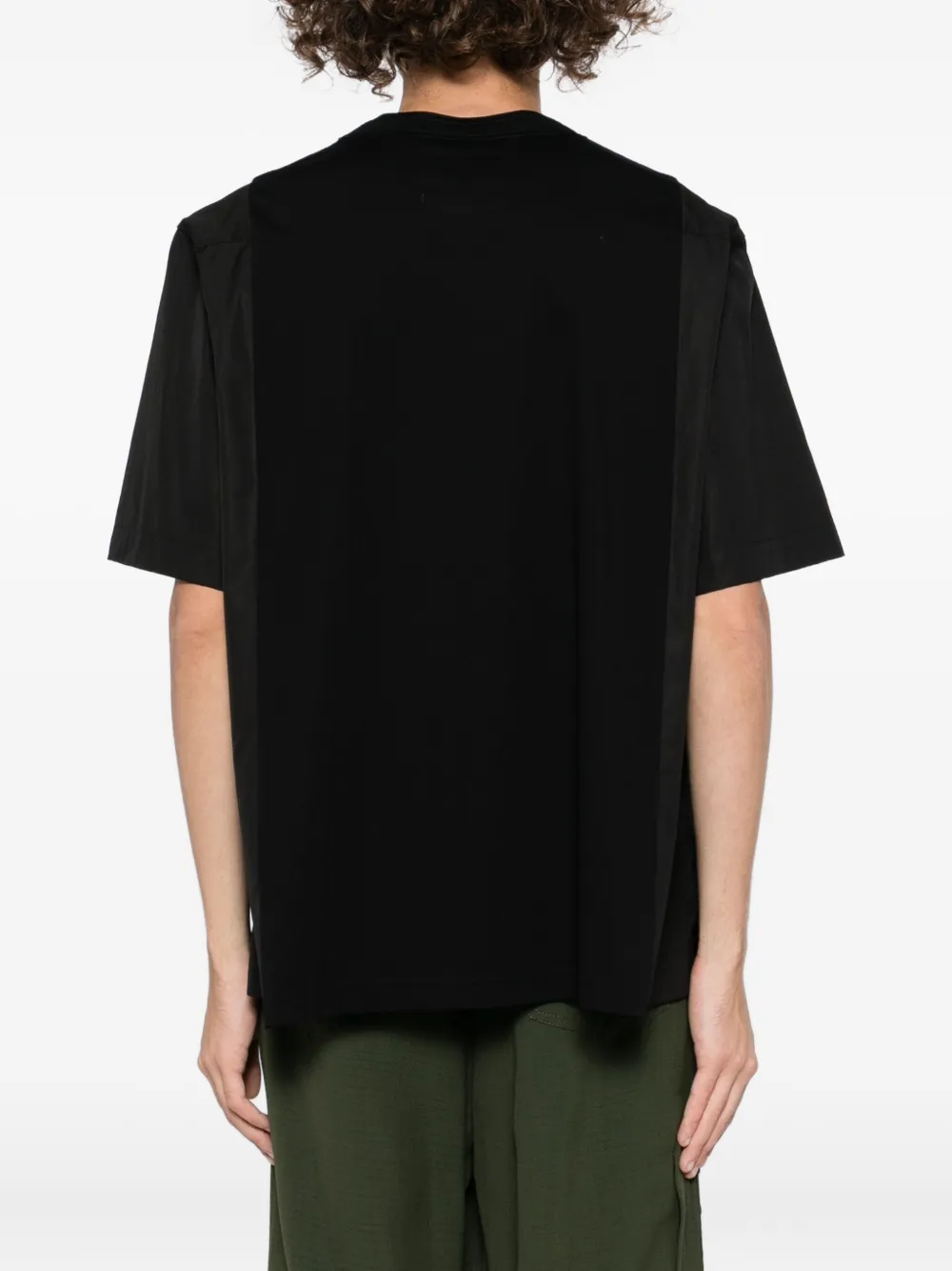 sacai T-shirt met vlakken Zwart