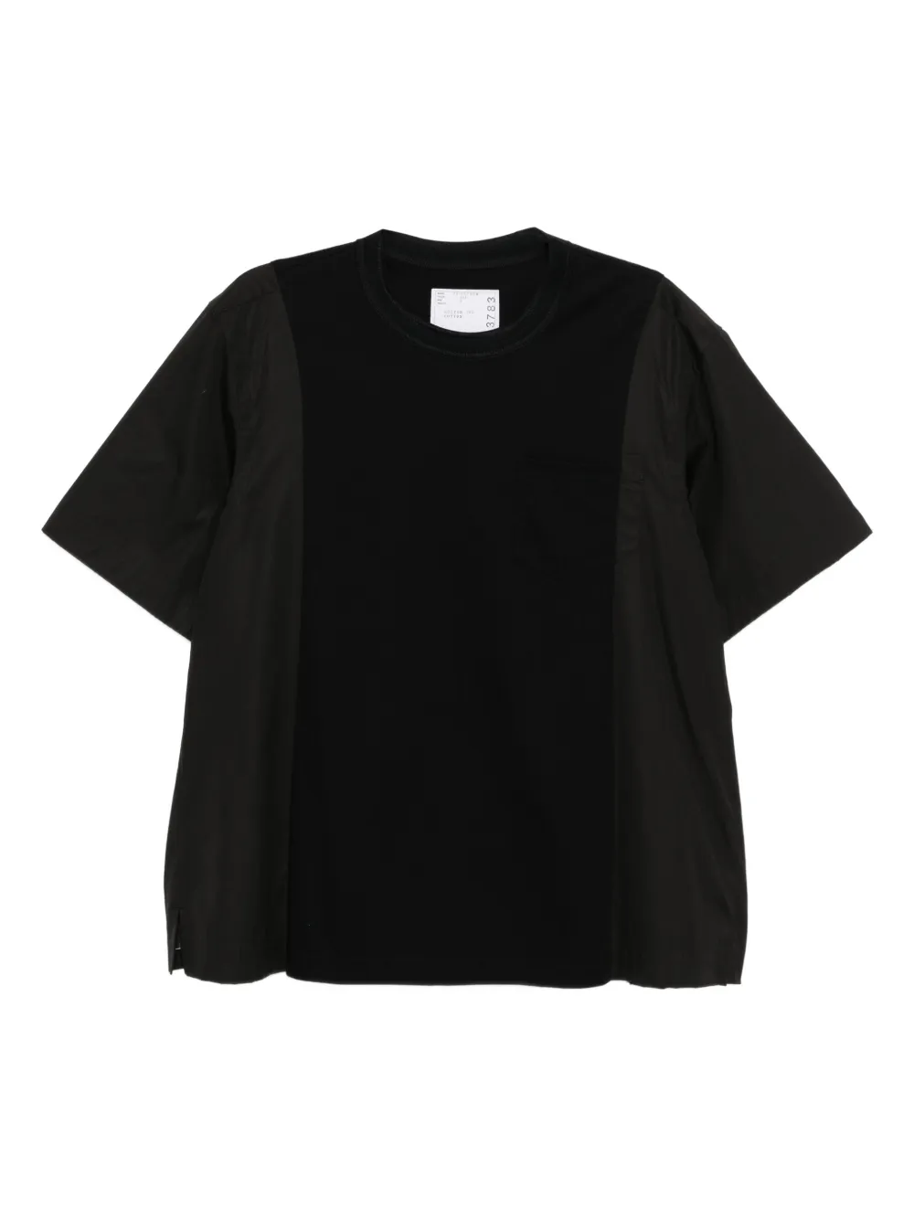 sacai playera con paneles | negro | Image 1