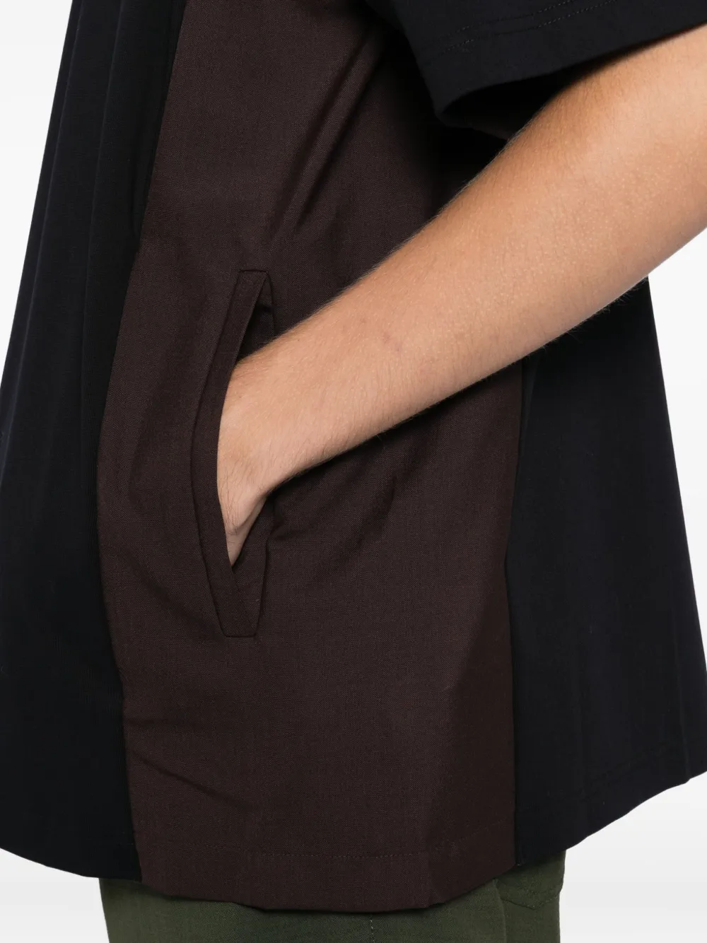 sacai T-shirt met vlakken Zwart