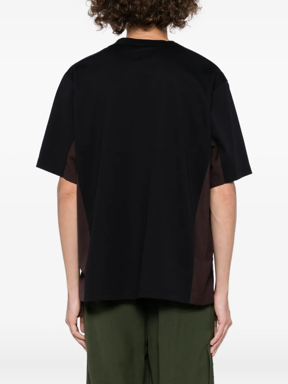 sacai T-shirt met vlakken Zwart