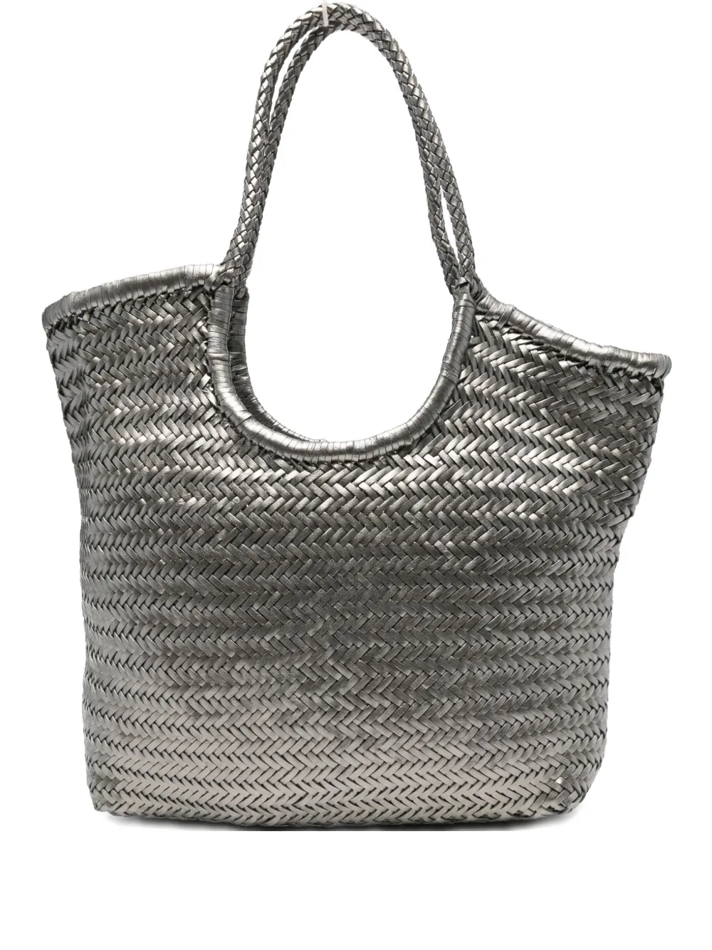 Dragon Diffusion Diagonal Woven Tote Bag In Gray