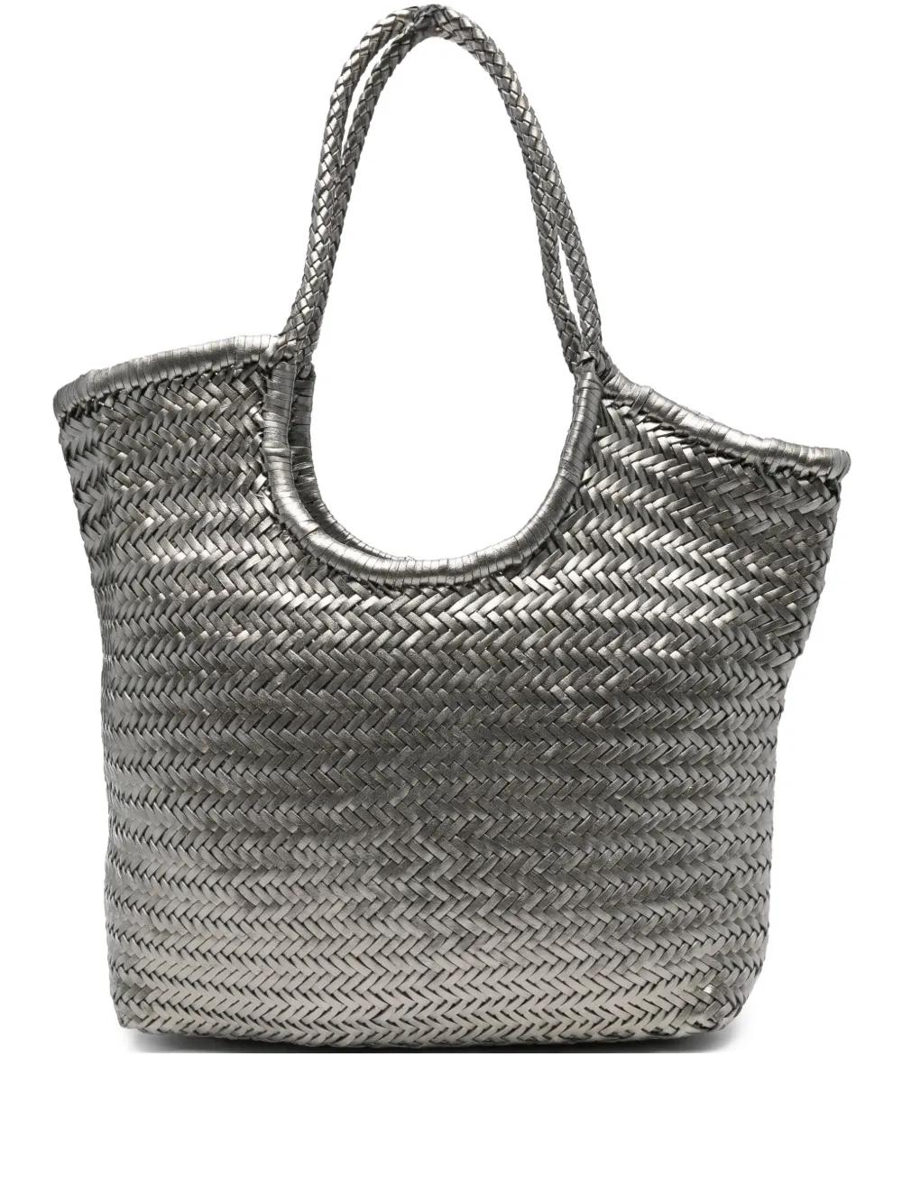 DRAGON DIFFUSION Diagonal woven tote bag | Grey | Image 1